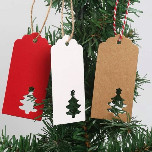 NWOT Christmas gift tags with Christmas tree cutout - Picture 2 of 4